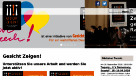 What Gesichtzeigen.de website looked like in 2018 (5 years ago)