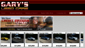What Garysusedcars.com website looked like in 2018 (5 years ago)