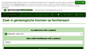 What Genealogiewerkbalk.nl website looked like in 2018 (5 years ago)