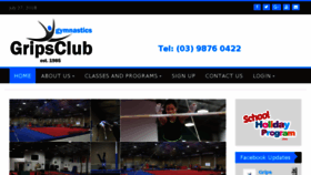 What Gripsgymnastics.com.au website looked like in 2018 (5 years ago)