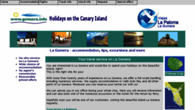 What Gomera.info website looked like in 2018 (8 years ago)
