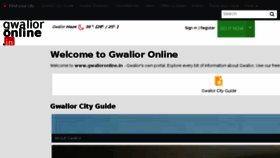 What Gwalioronline.in website looked like in 2018 (7 years ago)