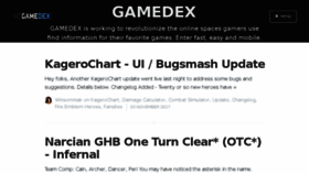 What Gamedex.io website looked like in 2018 (5 years ago)