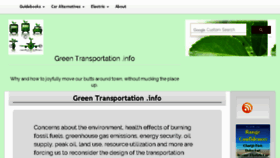 What Greentransportation.info website looked like in 2018 (5 years ago)