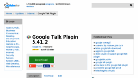 What Google-talk-plugin.updatestar.com website looked like in 2018 (5 years ago)