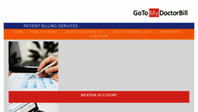 What Gotomydoctorbill.com website looked like in 2018 (5 years ago)