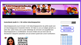 What Geburtstagssprueche.org website looked like in 2018 (5 years ago)