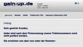 What Gain-up.de website looked like in 2018 (5 years ago)