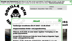 What Gorillagym.hamburg website looked like in 2018 (5 years ago)
