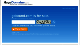 What Gobound.com website looked like in 2018 (5 years ago)