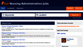 What Getnursingadministrationjobs.com website looked like in 2018 (5 years ago)