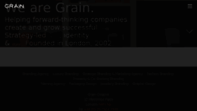 What Graincreative.com website looked like in 2018 (5 years ago)