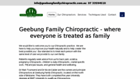 What Geebungfamilychiropractic.com.au website looked like in 2018 (5 years ago)