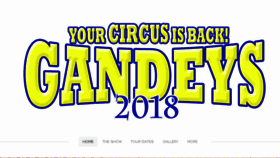 What Gandeyscircus.com website looked like in 2018 (5 years ago)