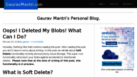 What Gauravmantri.com website looked like in 2018 (5 years ago)