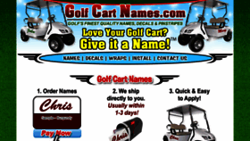 What Golfcartnames.com website looked like in 2018 (5 years ago)