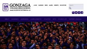 What Gonzaga.org website looked like in 2018 (5 years ago)