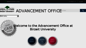 What Giving.birzeit.edu website looked like in 2018 (5 years ago)