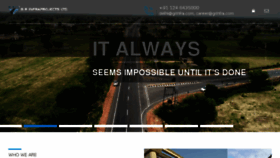 What Grinfra.com website looked like in 2018 (7 years ago)