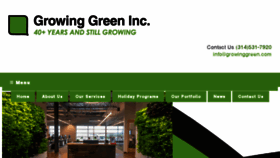What Growinggreen.com website looked like in 2018 (5 years ago)