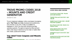 What Giftcardspromocodes.com website looked like in 2018 (5 years ago)