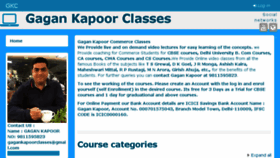 What Gagankapoorclasses.com website looked like in 2018 (5 years ago)