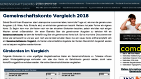 What Gemeinschaftskonto-vergleich.de website looked like in 2018 (5 years ago)