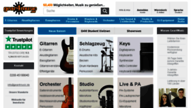What Gear4music.de website looked like in 2018 (6 years ago)