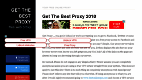 What Getproxy.org website looked like in 2018 (5 years ago)