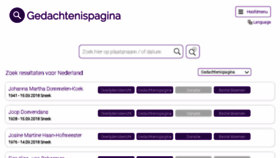 What Gedachtenispagina.nl website looked like in 2018 (5 years ago)