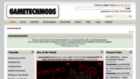 What Gametechmods.com website looked like in 2018 (5 years ago)