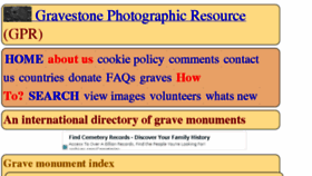 What Gravestonephotos.com website looked like in 2018 (6 years ago)