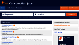 What Getconstructionjobs.com website looked like in 2018 (5 years ago)