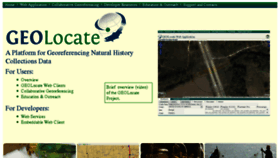 What Geo-locate.org website looked like in 2018 (5 years ago)