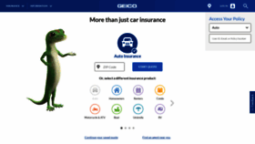 What Geico.co website looked like in 2018 (5 years ago)