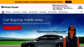 What Grimsbyhyundai.com website looked like in 2018 (5 years ago)