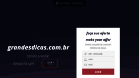 What Grandesdicas.com.br website looked like in 2018 (5 years ago)