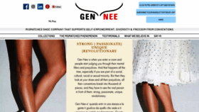 What Gen-nee.com website looked like in 2018 (5 years ago)