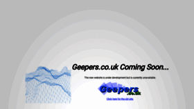 What Geepers.co.uk website looked like in 2018 (5 years ago)