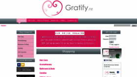What Gratify.co.nz website looked like in 2018 (5 years ago)