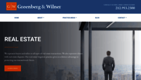 What Greenbergandwilner.com website looked like in 2018 (5 years ago)