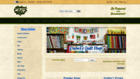 What Grubersquiltshop.com website looked like in 2018 (5 years ago)