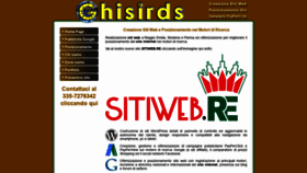 What Ghisirds.com website looked like in 2018 (5 years ago)