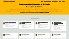 What Governmentjobs.lk website looked like in 2018 (5 years ago)