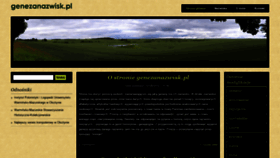 What Genezanazwisk.pl website looked like in 2018 (5 years ago)