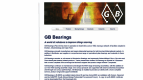 What Gbbearings.co.za website looked like in 2018 (5 years ago)