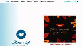 What Grace.dental website looked like in 2018 (6 years ago)