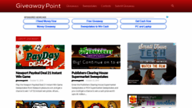 What Giveawaypoint.com website looked like in 2018 (5 years ago)