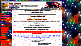 What Greatamericanclowncompany.com website looked like in 2018 (5 years ago)
