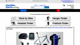 What Giantbikespares.com website looked like in 2018 (5 years ago)